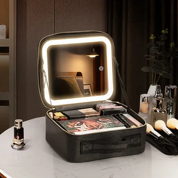 Travel Makeup Bag With LED Lighted 