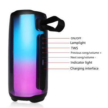 Pulse 5 Wireless Speaker RGB Lighting 