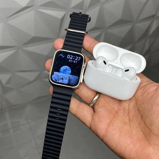 Smart watch with logo airpods pro